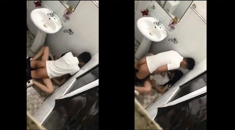 Nhân tình say xỉn và bạn trai trong phòng tắm nhà hàng